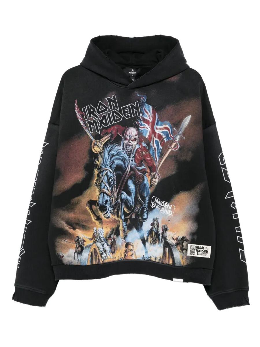 Representerar "Iron Maiden Steed" Hoodie Kläder