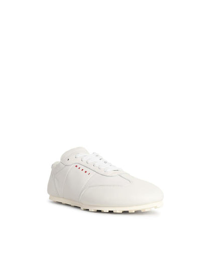 Marni vita lädersneakers