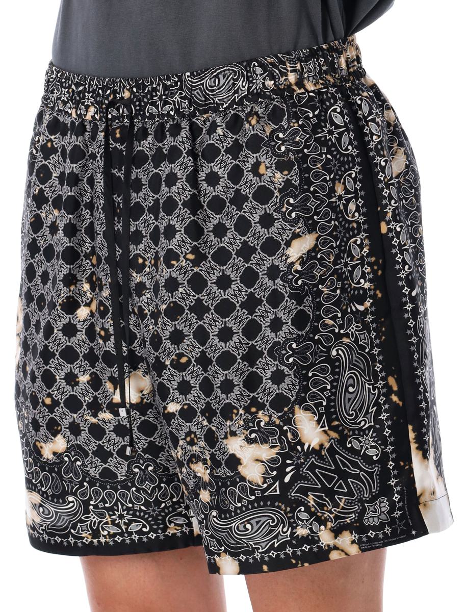 Amiri Bleach Bandana Print Sidenshorts