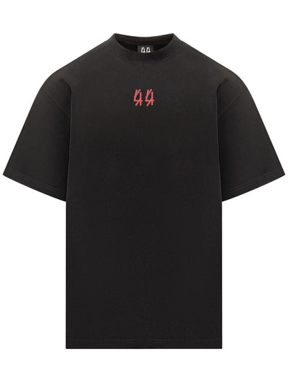 M44 Label Group 44 Label Group T-shirt Svart Logo Röd Herr