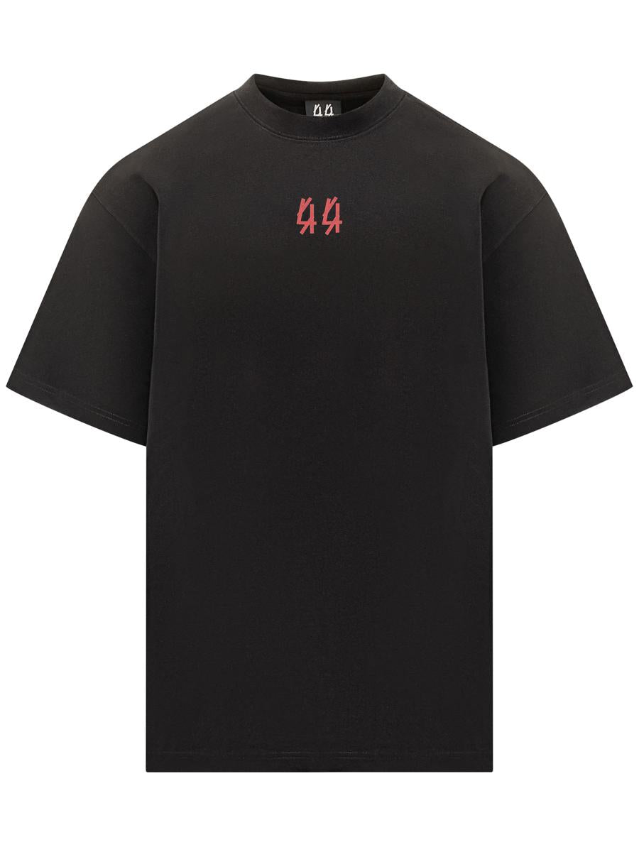 M44 Label Group 44 Label Group T-shirt Svart Logo Röd Herr