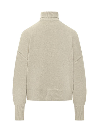 Isabel Marant Étoile Ull Turtleneck Med Logotyp Svart Marant Étoile