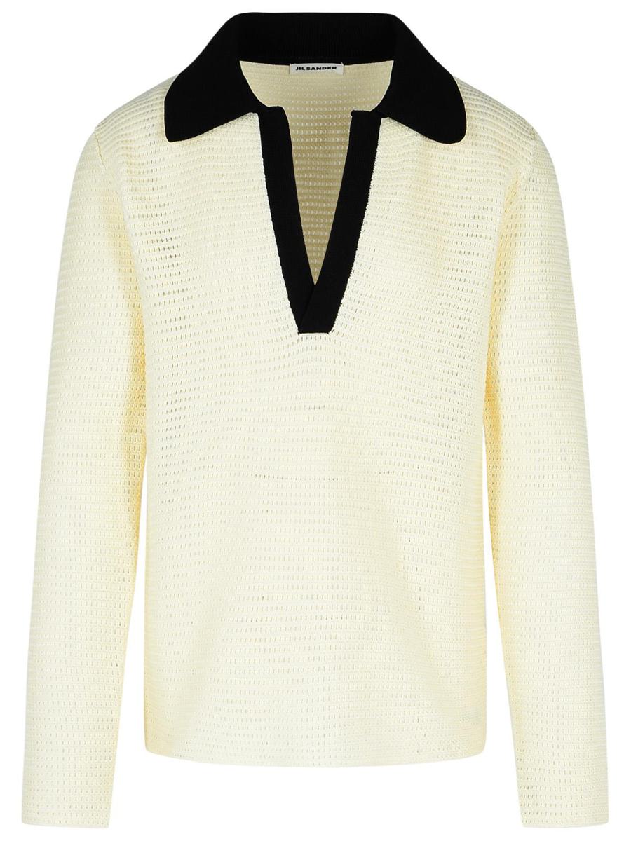 Jil Sander Vit Bomullspikétröja