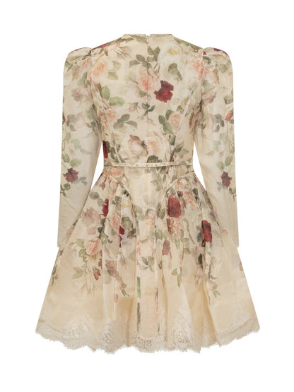 Zimmermann Zimmermann kort blommig sidenklänning