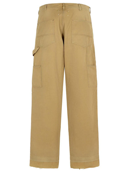 Maison Margiela Beige Bomullsbyxor
