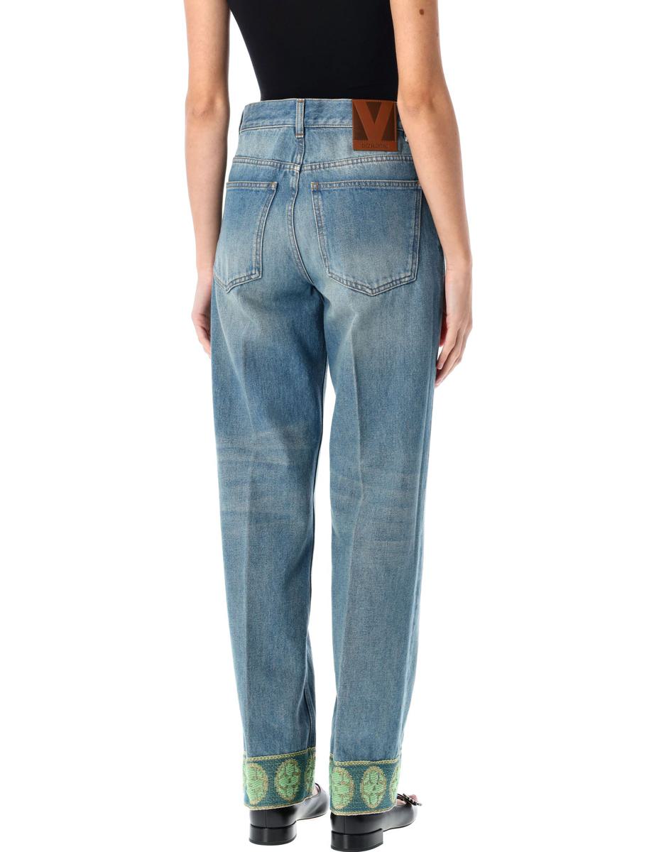 Valentino Garavani Denimbyxor med Jacquarddetaljer