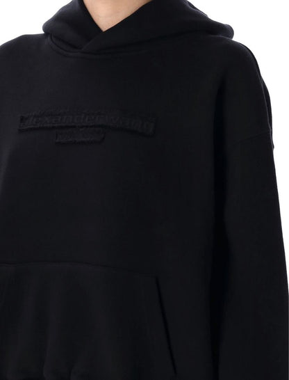 Alexander Wang Hoodie med sliten logotyp