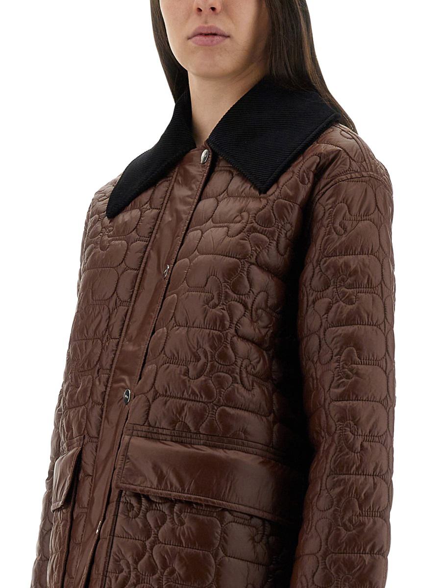 Ganni quiltad midijacka