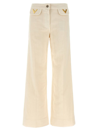 Valentino Garavani Valentino Garavani 'V' Detail Jeans