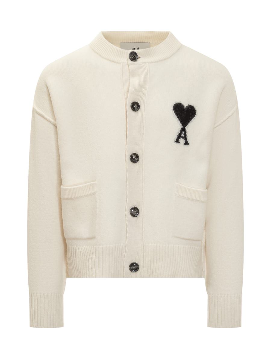 AMI Paris Ullkofta Med Broderad Logotyp Ami Alexandre Mattiussi