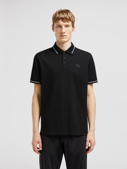 Moncler Polo med logotyp i bomull