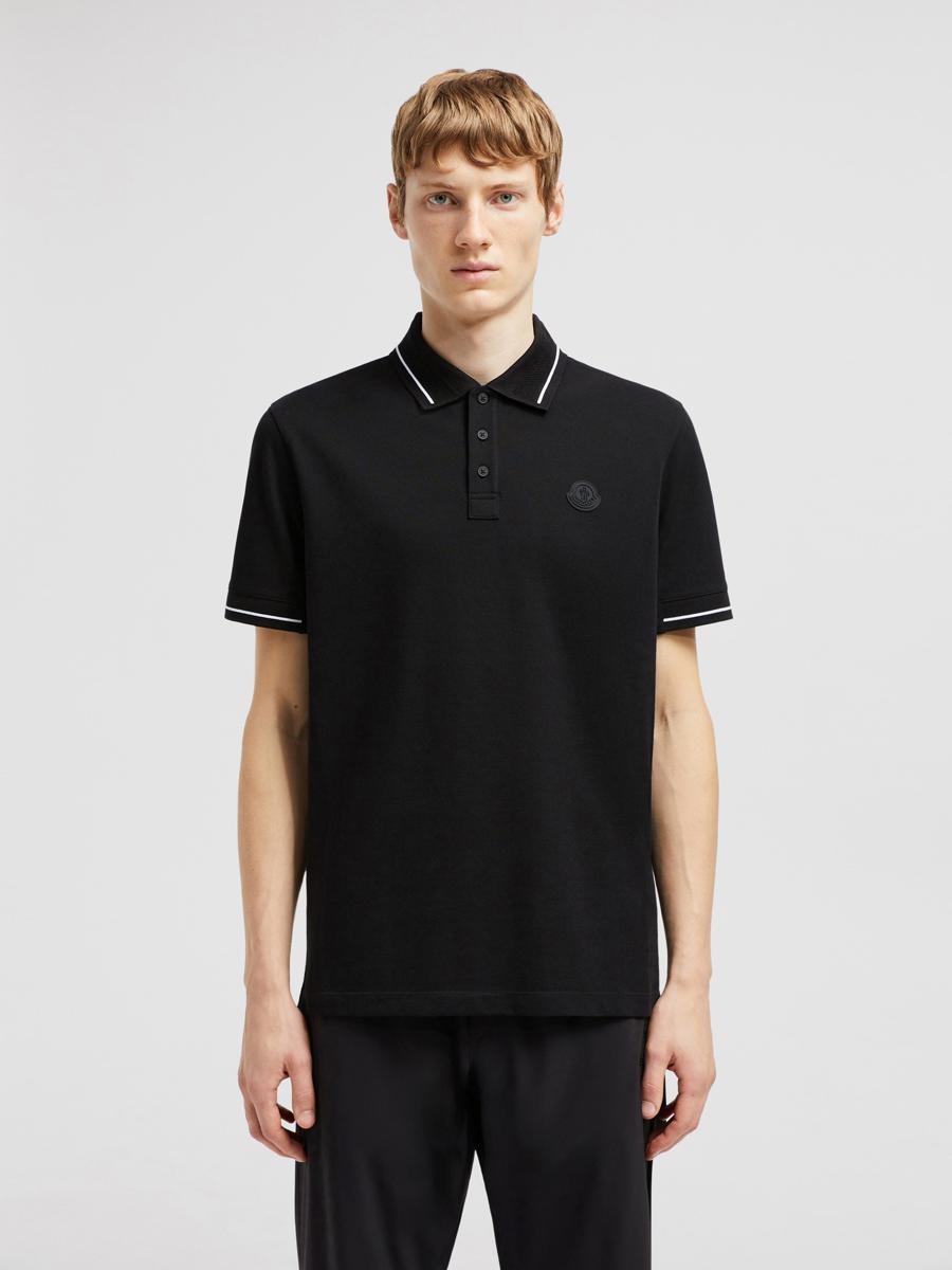 Moncler Polo med logotyp i bomull