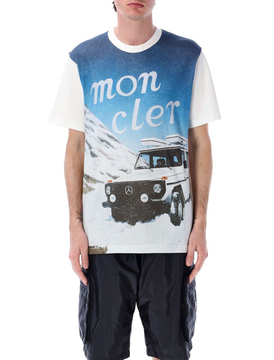 Moncler Genius tryckt bomulls-T-shirt