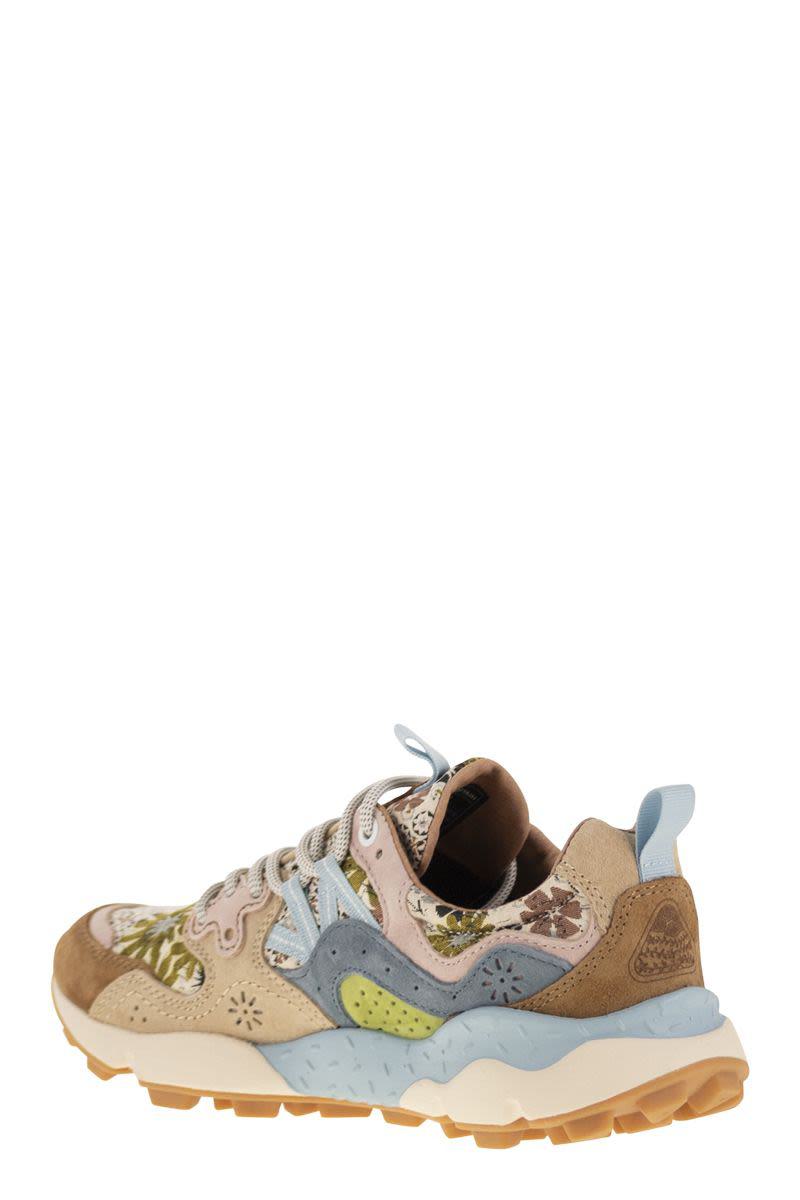 Flower Mountain Yamano 3 - Sneakers i mocka och tekniskt tyg