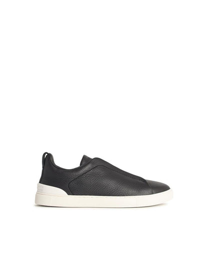 Zegna 'Triple Stitch' bruna lädersneakers