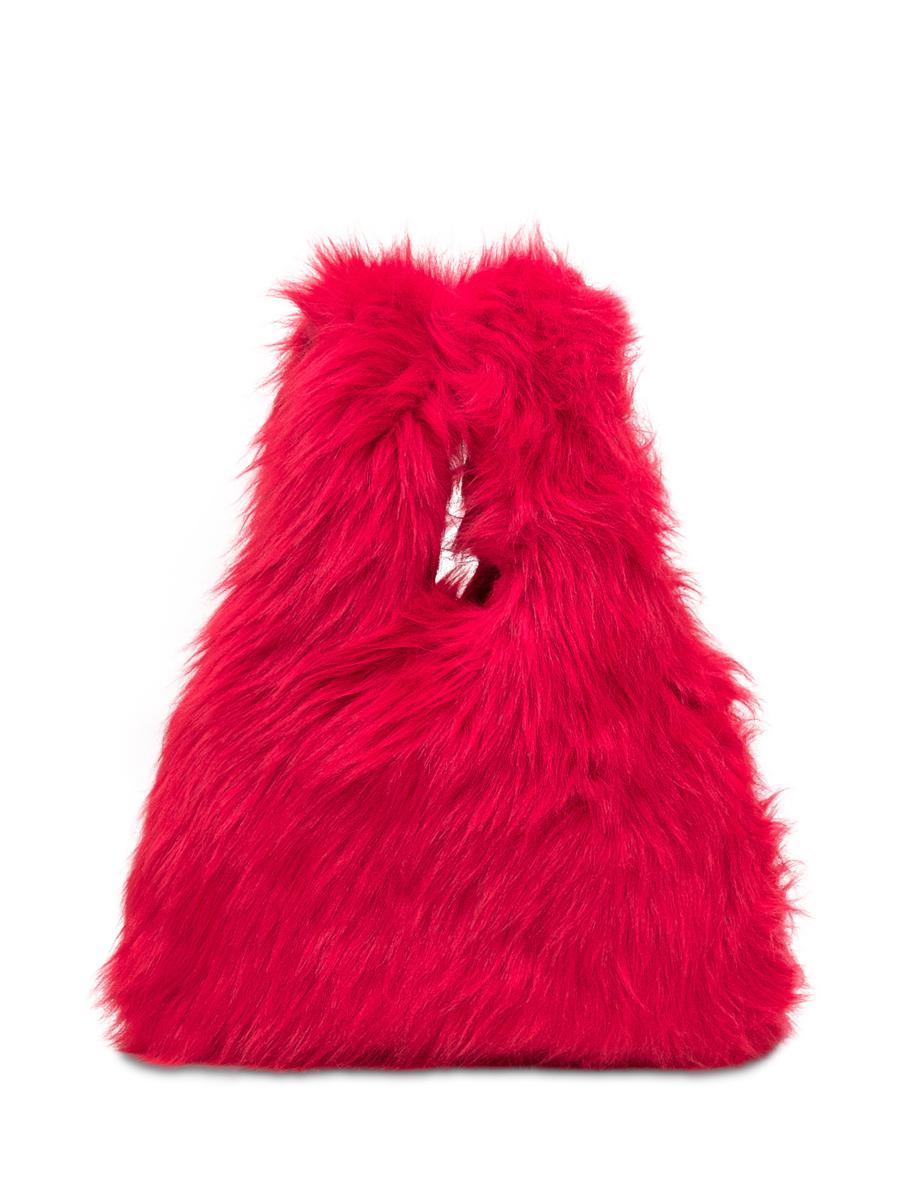 Msgm Msgm-väska i fuchsia fuskpäls