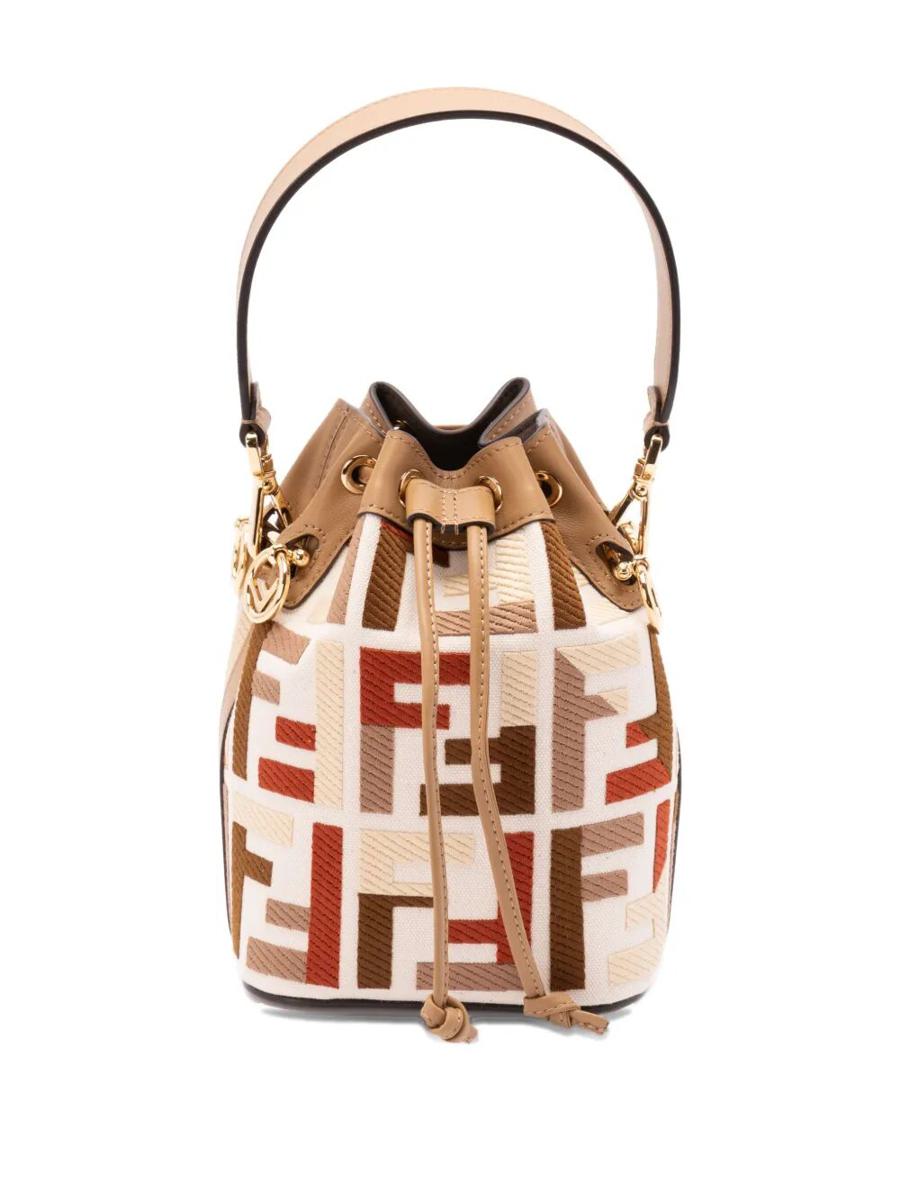 Fendi Mon Tresor Canvas Bucket With Ff Brodery Bags