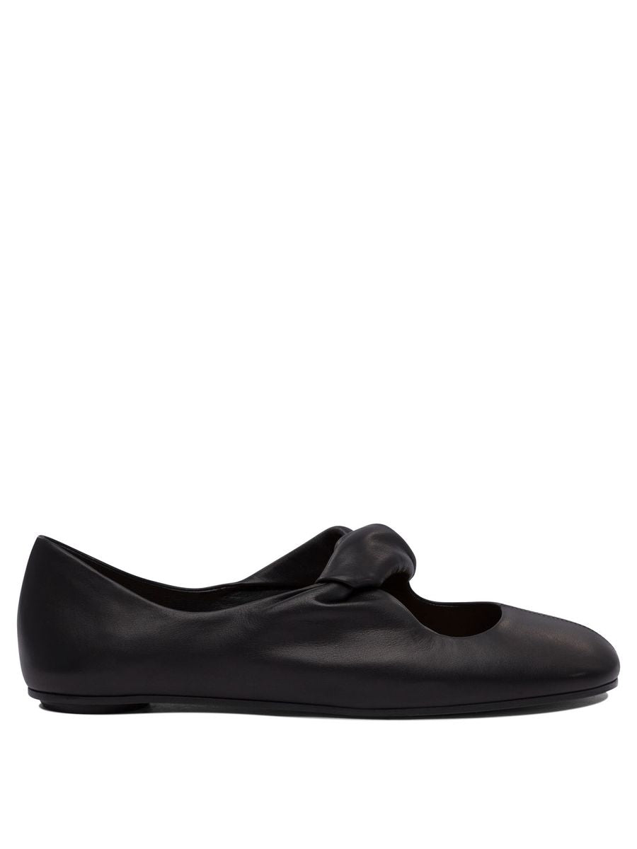 Alexander McQueen Ballerinaskor med vriden detalj