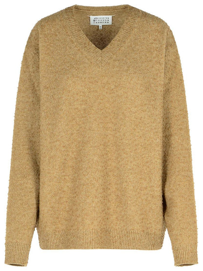 Maison Margiela Beige Tröja i Ullblandning