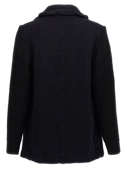Comme Des Garçons dubbelknäppt ullkappa