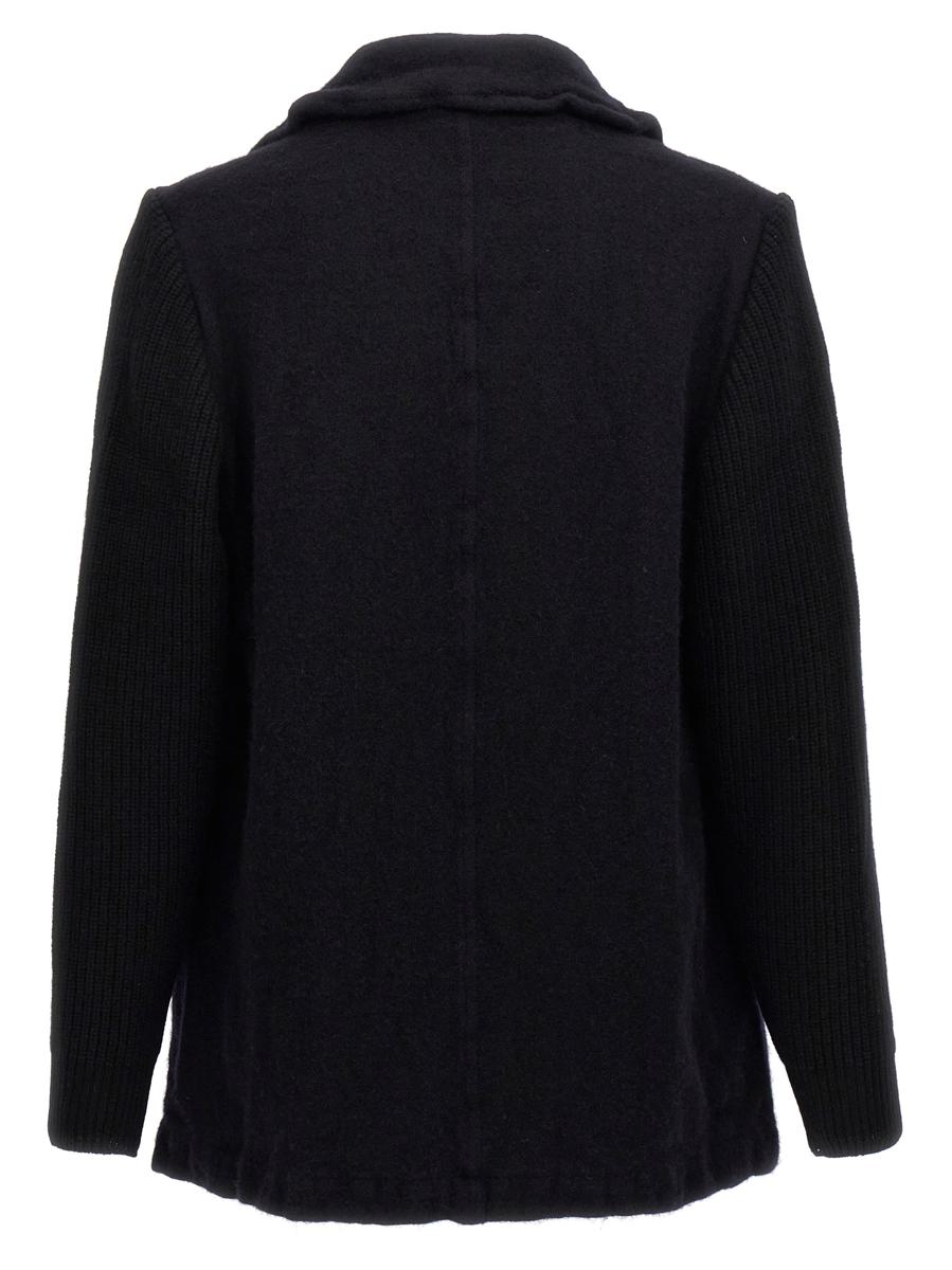 Comme Des Garçons dubbelknäppt ullkappa