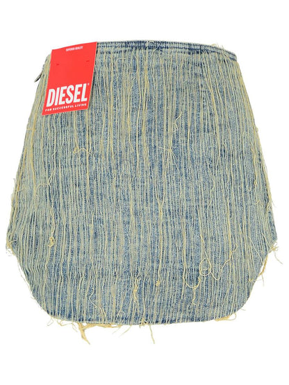Diesel 'Ada' Blå Bomullsminikjol