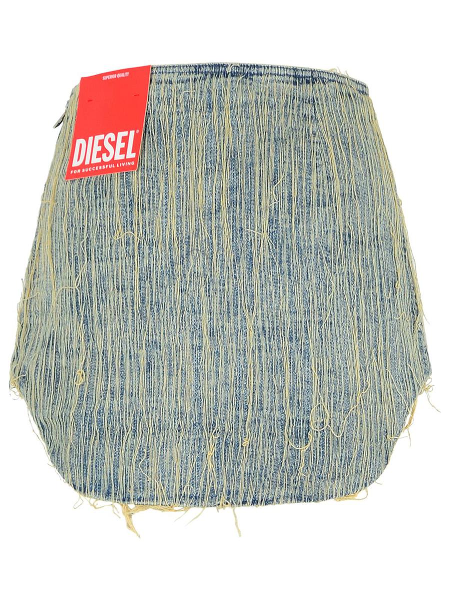 Diesel 'Ada' Blå Bomullsminikjol