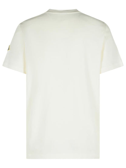 Moncler Vit Bomulls-T-shirt