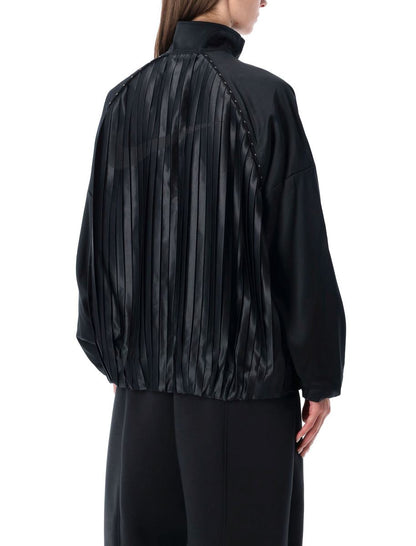 Nike Satin Plisserad Oversized Träningsjacka Sportkollektion
