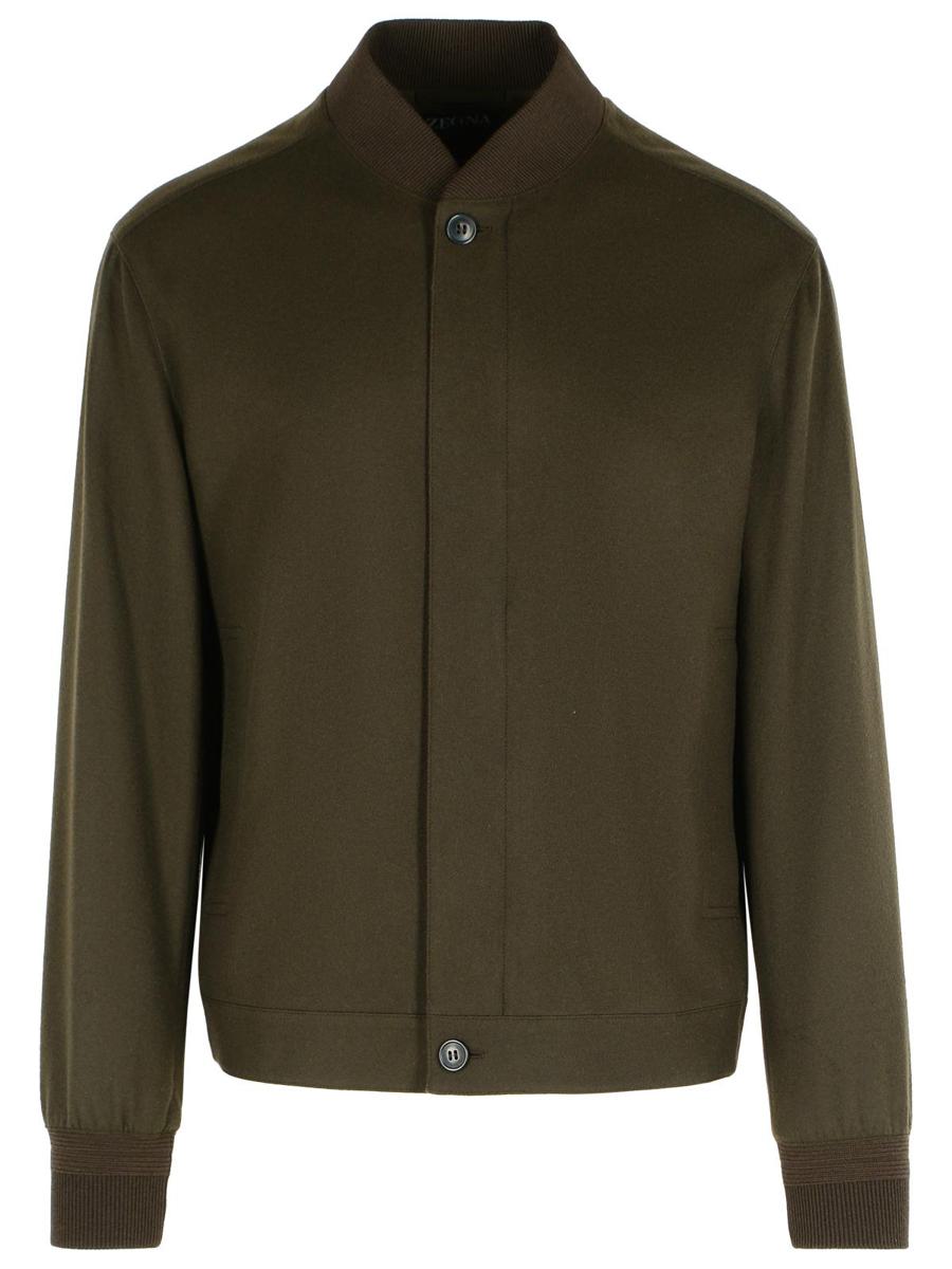 Zegna chokladfärgad kashmirbomberjacka
