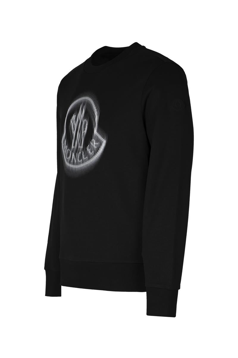 Moncler bomulls-tröja med rund hals