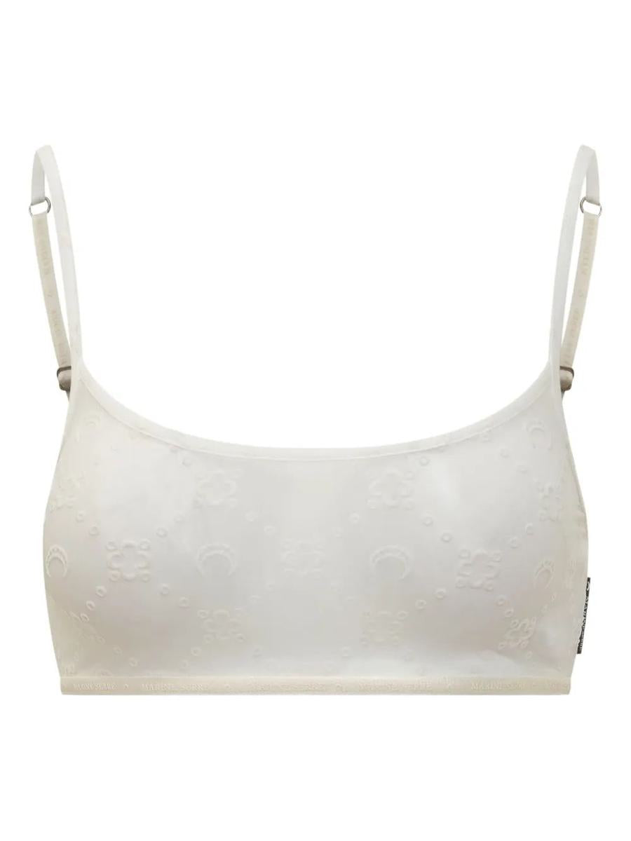 Marine Serre Återvunnen Mesh Flock Bralette