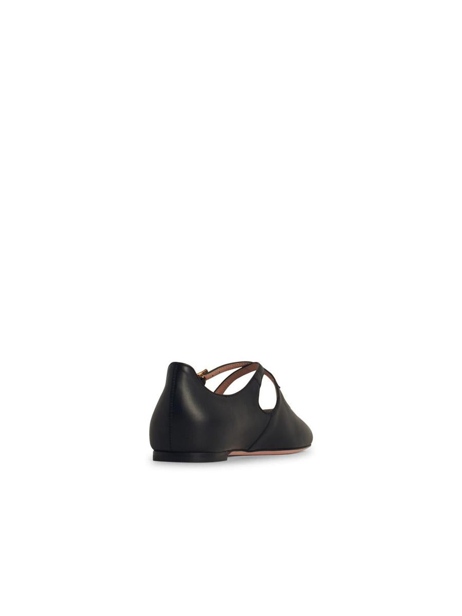 Bally 'Beliska' svarta ballerinaskor i läder