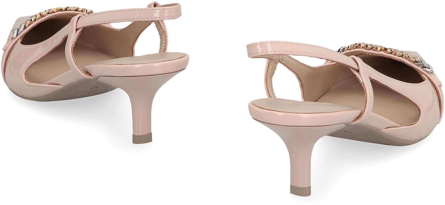 Pinko Gloria slingback-pumps i lackläder