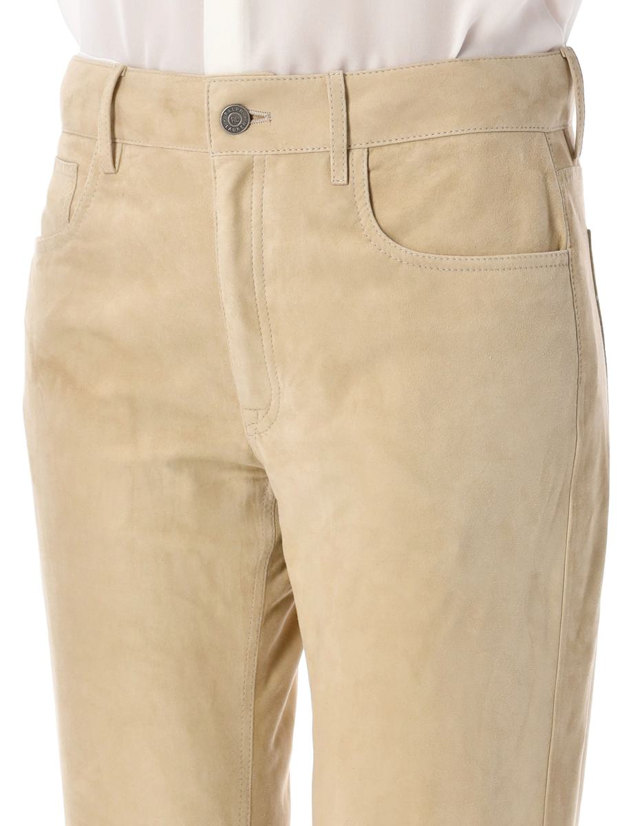 Ralph Lauren Mocka Läderbyxor