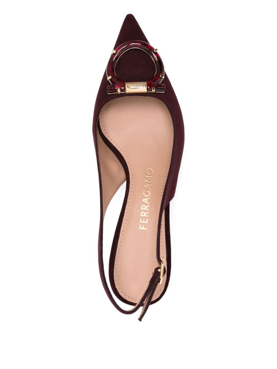 Salvatore Ferragamo slingback-pumps i läder