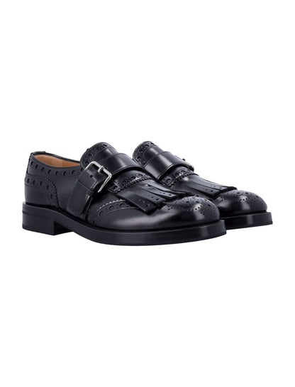 Church'S svarta läderbrogues med munkrem