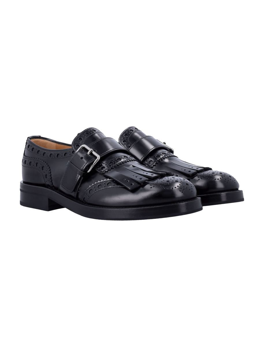 Church'S svarta läderbrogues med munkrem