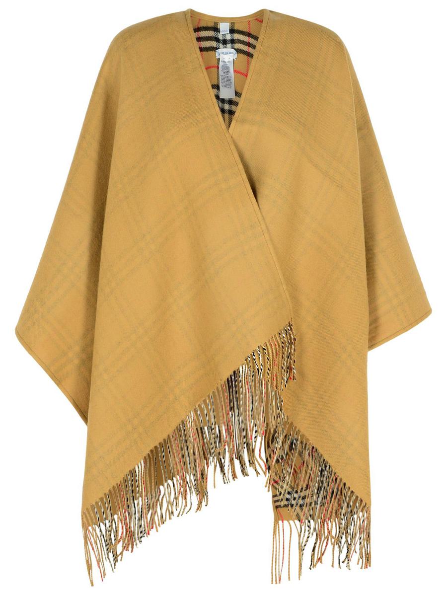 Burberry Vändbar 'Rutig' Beige Ullkappa