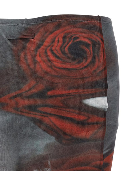 Jean Paul Gaultier 'De röda suddiga rosorna' Skort