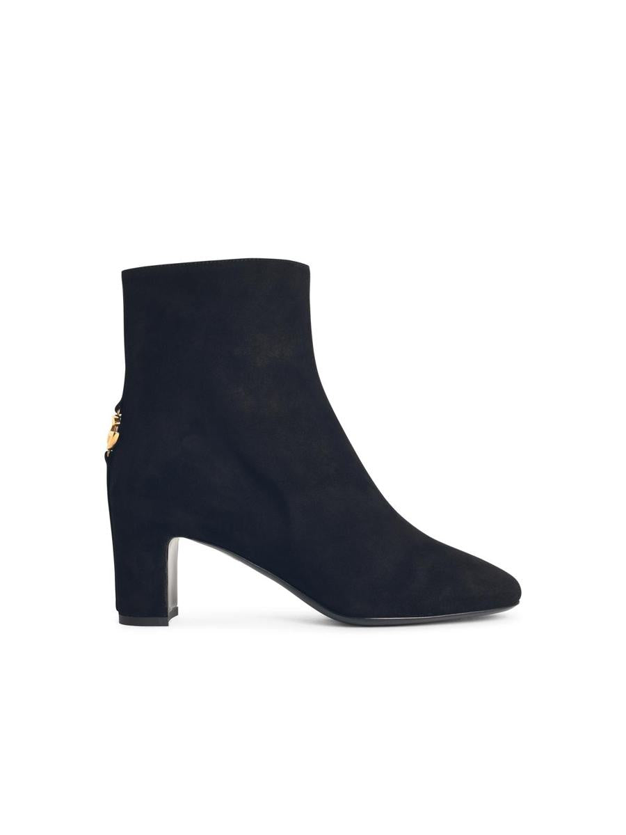 Dolce &amp; Gabbana svarta mocka-ankelstövlar