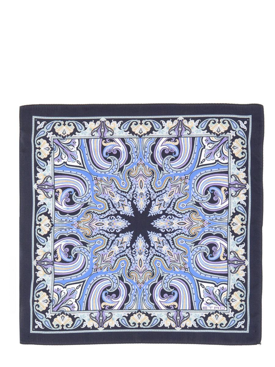 Etro Paisley sidennäsduk med ficka