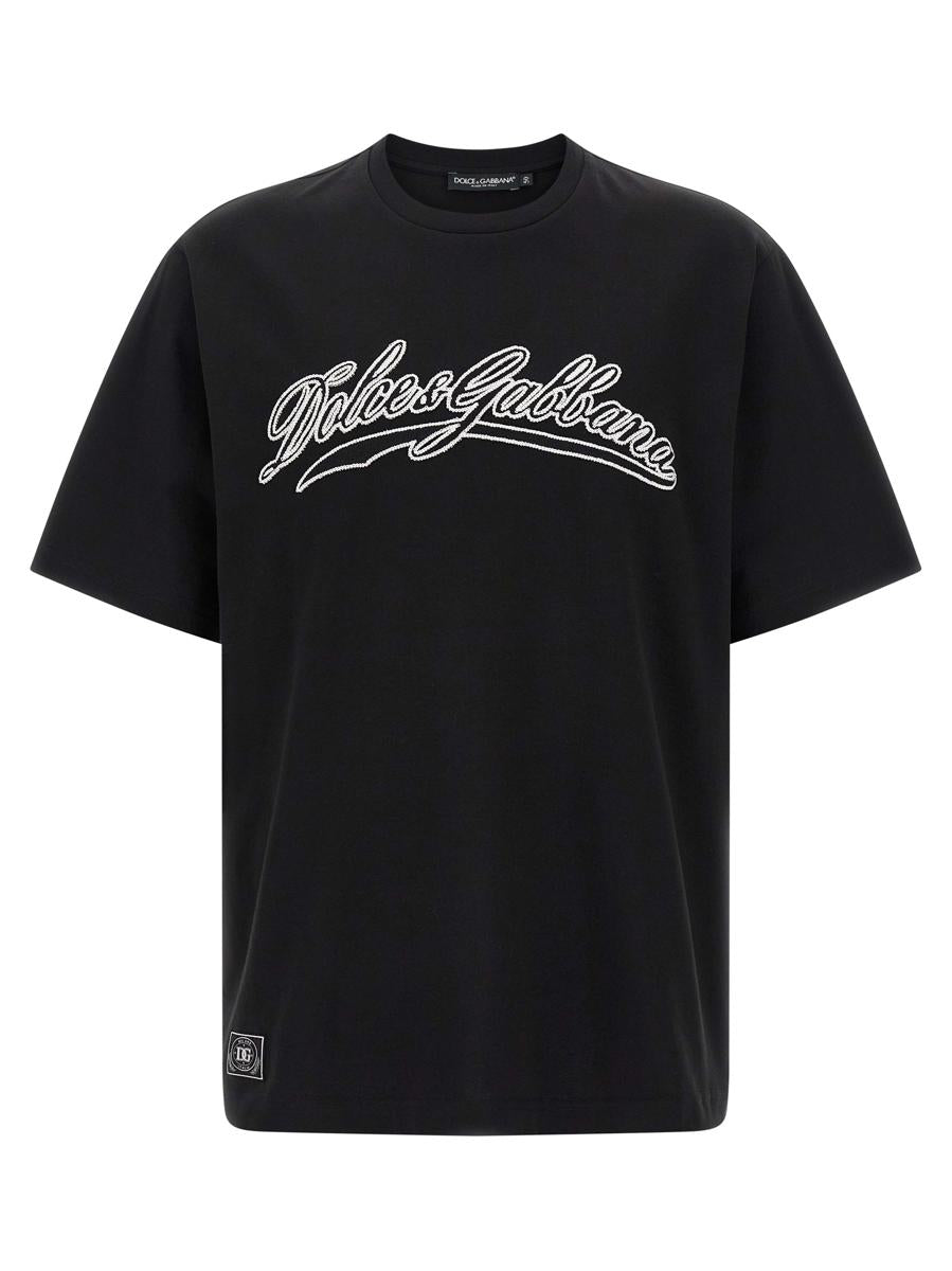 Dolce &amp; Gabbana t-shirt med broderad logotyp