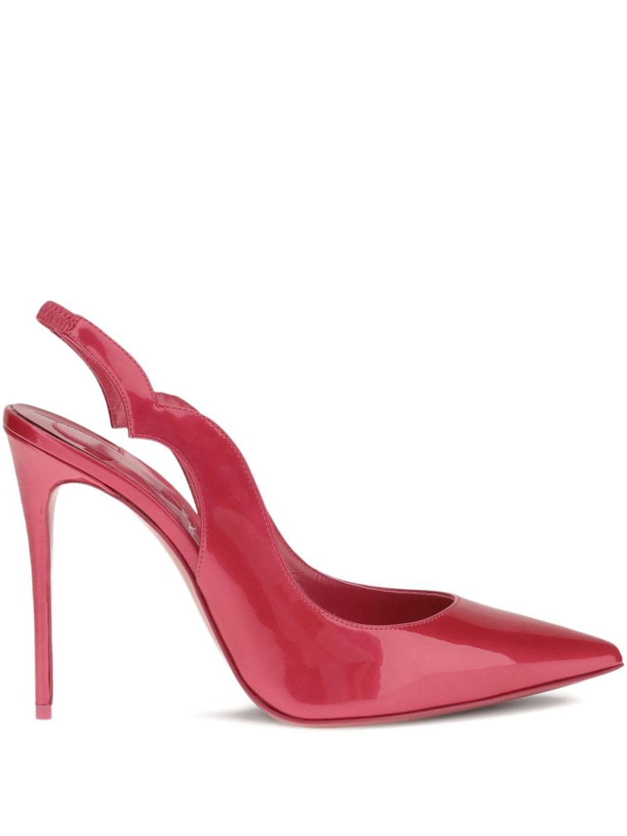 Christian Louboutin med klack fuchsia