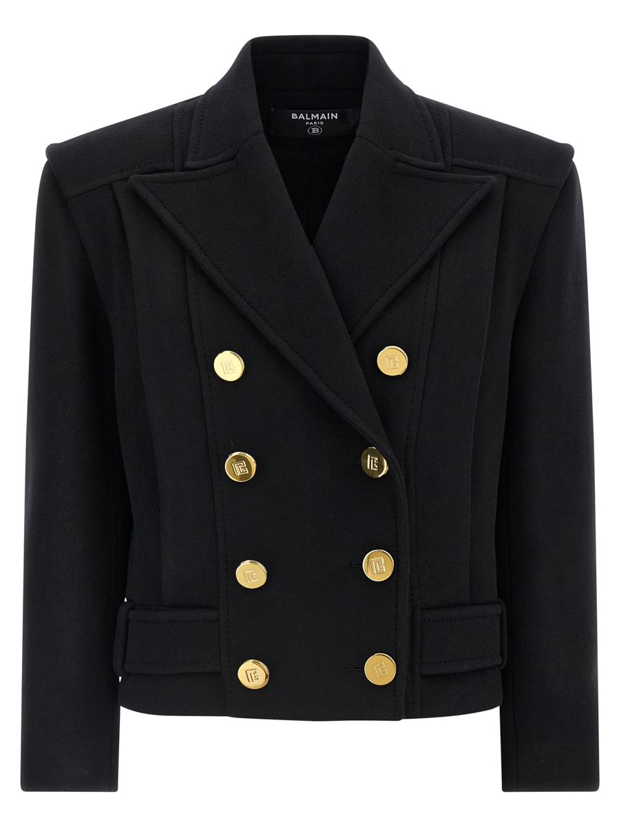 Balmain Dubbelknäppt Kappa