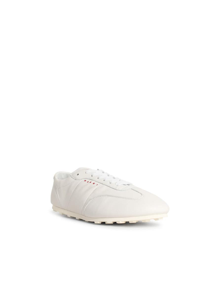 Marni vita lädersneakers