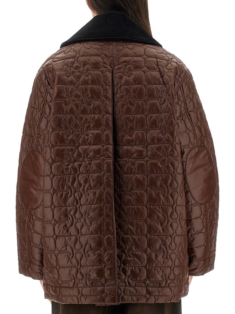 Ganni quiltad midijacka