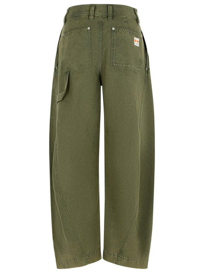 JW Anderson Gröna Bomullsjeans
