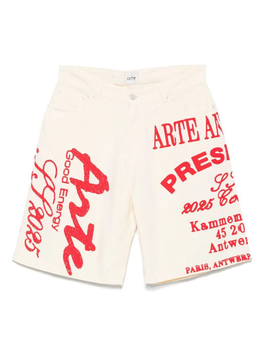 Arte Röda Mönstrade Shorts