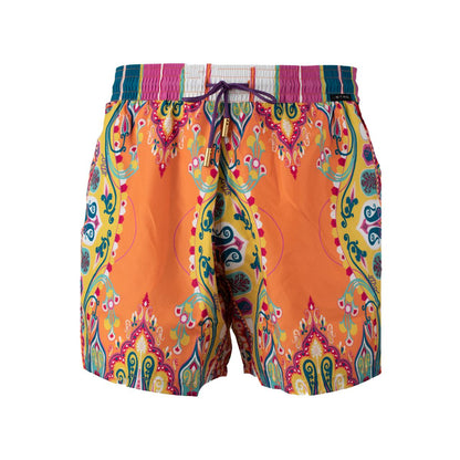 Etro Orange Mönstrad Kostym